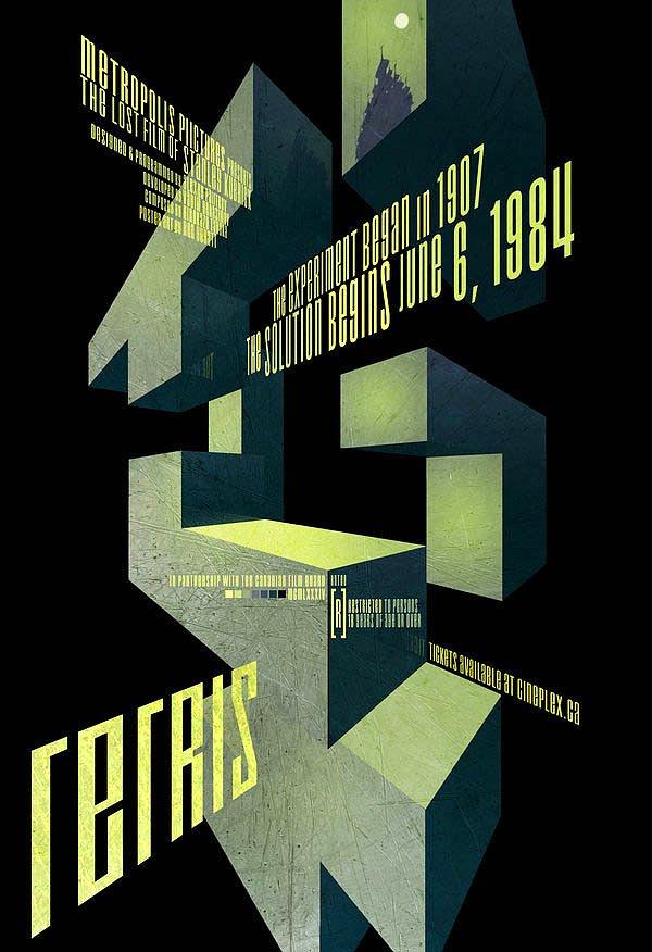 8. Tetris için yapılan bu film afişi tasarımı bizleri Stalker ve The Cube arası bir ruh halinde bıraktı.