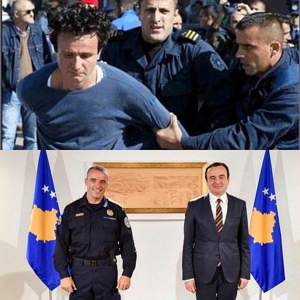 3. Kendisini 16 yıl önce bir protesto esnasında tutuklayan polisle bir araya gelen Kosova Başbakanı Albin Kurti: