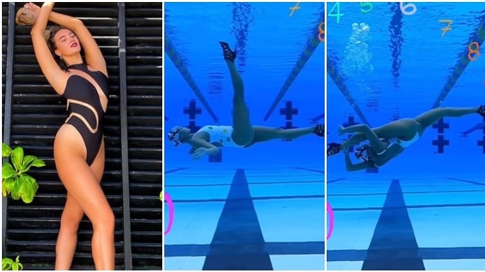 Dünya Şampiyonu Yüzücünün Topuklu Ayakkabılar ile Havuzda Fizik Kurallarına Meydan Okuduğu Anlar