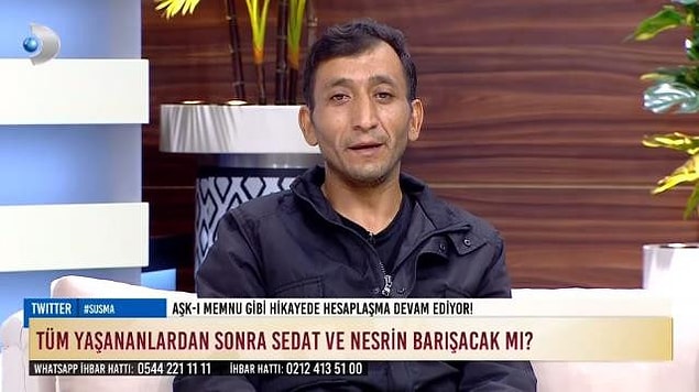 Sedat Akbalık'ın "Beni yeğenimle aldattı" dediği eşi Nesrin, önceki gün stüdyoya geldi.