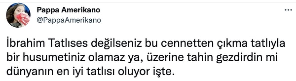 Tahin detayı önemli.