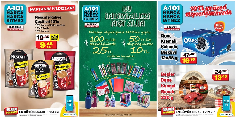 9 - 15 Ekim 2021 A101 Haftanın Yıldızları Kataloğu