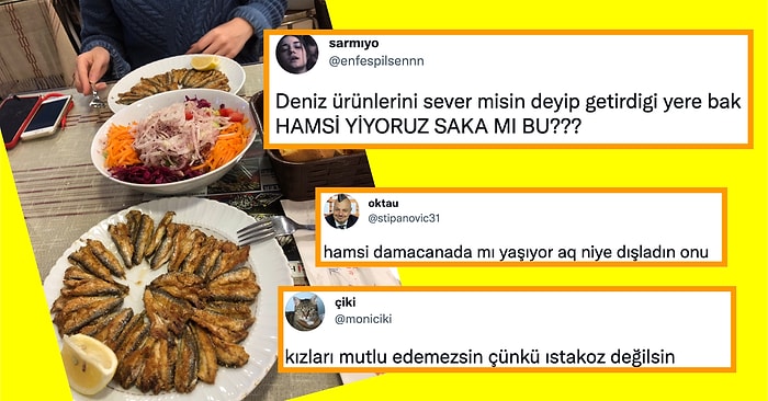 Deniz Ürünlerini Sevdiğini Söyleyince Hamsi Yemeye Götürülen Kullanıcıya Gelen Birbirinden Komik Tepkiler