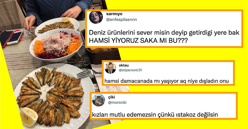 Deniz Ürünlerini Sevdiğini Söyleyince Hamsi Yemeye Götürülen Kullanıcıya Gelen Birbirinden Komik Tepkiler
