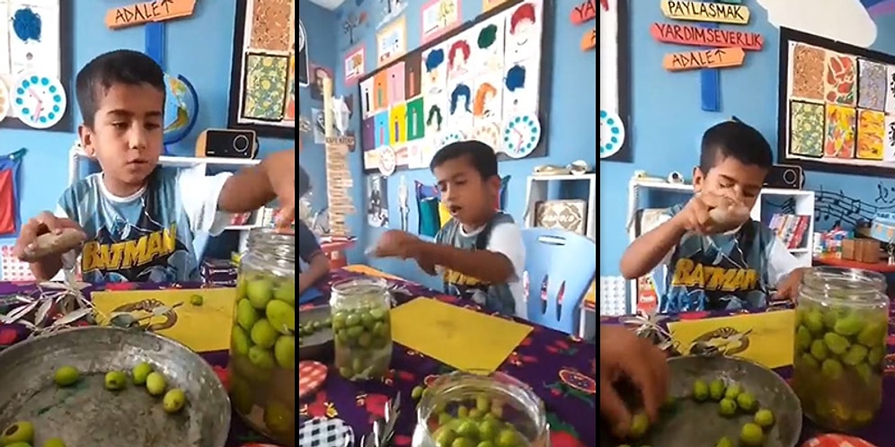 Şanlıurfa'daki Anaokulunda Delalım Türküsü Eşliğinde Zeytin Ezme Etkinliği