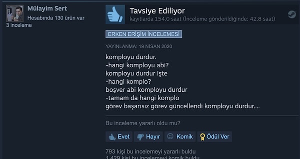 2. Komployu durdur!