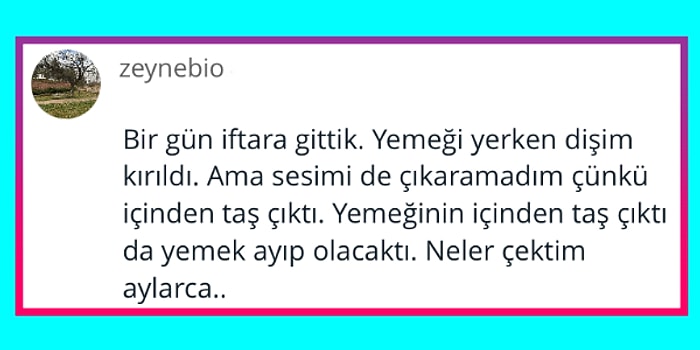 Misafirlikte Yemek Zorunda Kaldığınız En Kötü Yemek