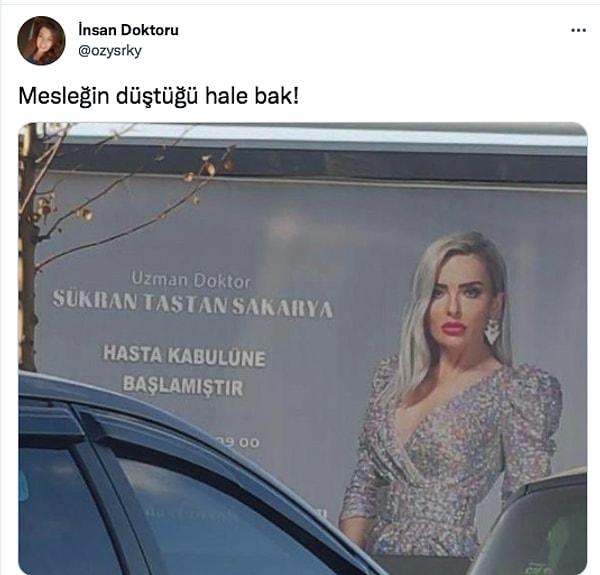 Geçtiğimiz günlerde bir Twitter kullanıcısının paylaştığı şu billboard fotoğrafı, sosyal medyada epey bir konuşuldu.