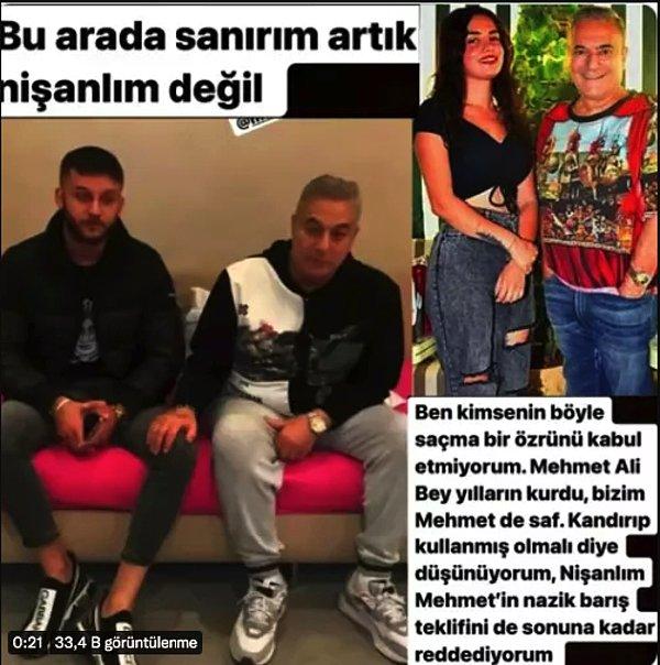 Tüm bu olaylar gürültülü bir şekilde devam ederken Mehmet Ali Erbil, Ece Ronay'ın nişanlısı Mehmet Bilir ile bir video çekip uzlaştıklarını gösterdi. Ece Ronay'ın tabii ki bu durumdan haberi yoktu ve bu uzlaşmayı kesin bir dille reddetti.