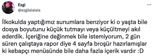 Çalıştay raporunu görenler de yorumsuz bırakmadı tabii. Biraz alay konusu oldu bu çalışma. Tepki de çekti.