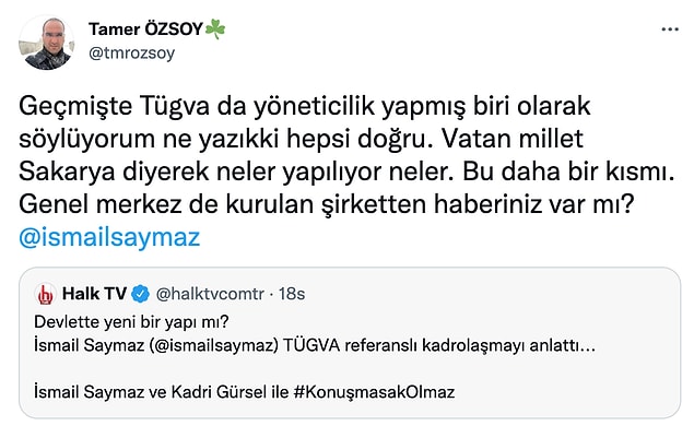 Geçmişte Van İl Temsilcisi olan Tamer Özsoy'dan da bir itiraf geldi.