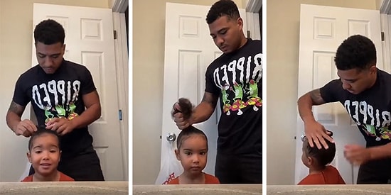 Babaya Çocuk Emanet Etmeden Önce İki Kez Düşünün: Kızının Saçını Sıra Dışı Bir Şekilde Toplayan Baba