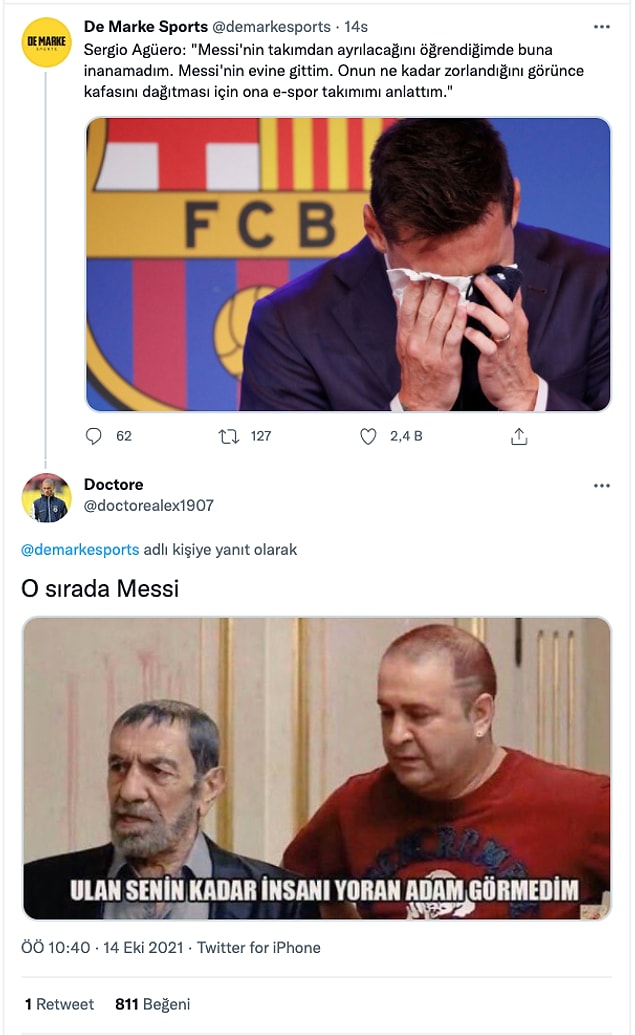 14. Espor takımın ne alaka şimdi gerçekten Agüero 😄