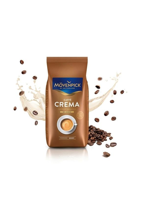 4. Mövenpick Caffe Crema, yoğun bir aromayla kadifemsi bir kremaya sahiptir.
