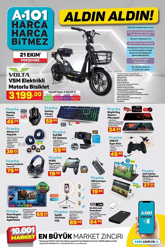 Volta VSM Elektrikli Motorlu Bisiklet 3.199 TL