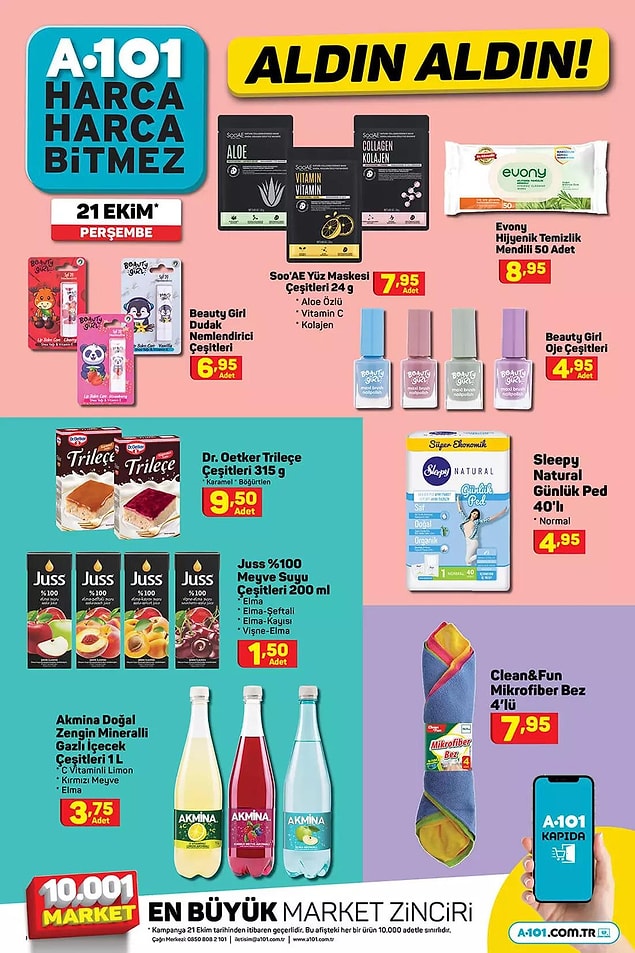 Evonu 50’li Hijyenik Temizlik Mendili 8,95 TL.