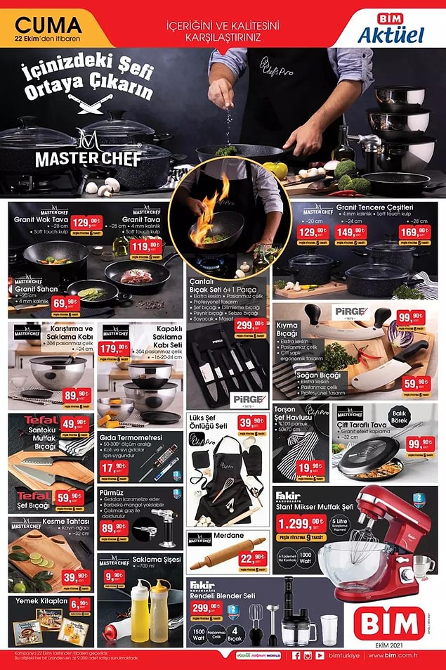 MasterChef Granit Wok Tava 16 cm 129 TL.