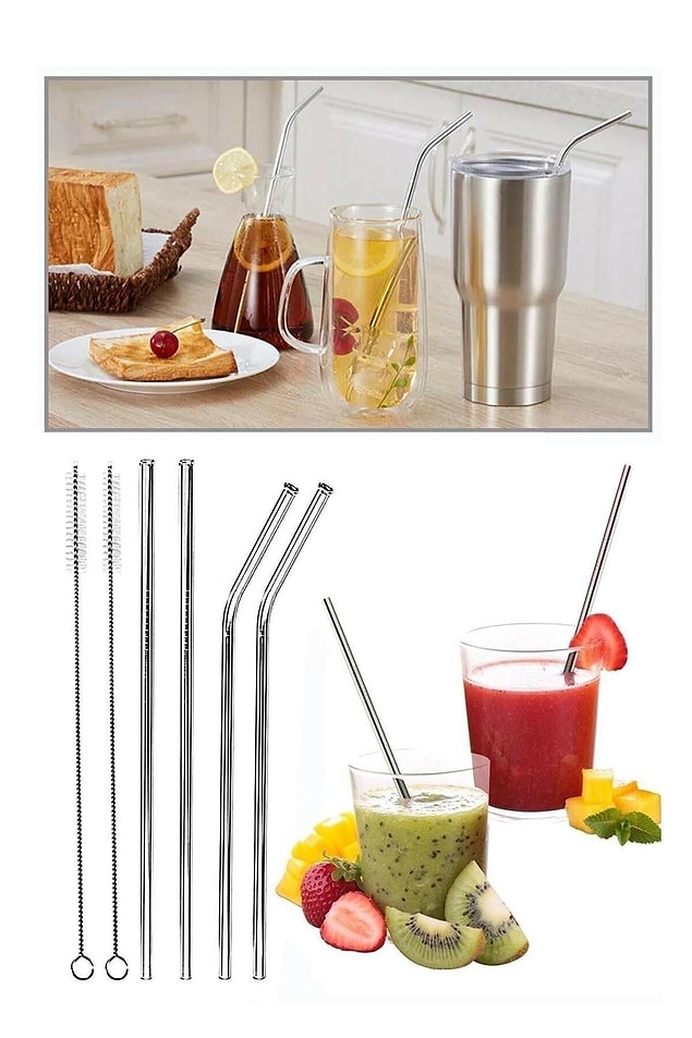 9. Plastik tüketimini azaltmak için çelik pipet mükemmel bir çözüm!