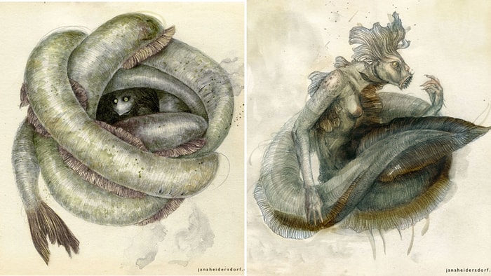 15 работ иллюстратора, представившая русалок, не так, как мы привыкли их видеть в сказках