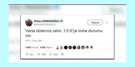 Dolar 10 Liraya Dayanınca Orhan Osmanoğlu "Doların 1.5 TL'ye İnme Durumu Var" Tweetini Sildi
