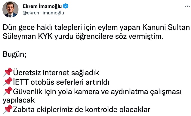 İmamoğlu'nun paylaşımı 📌