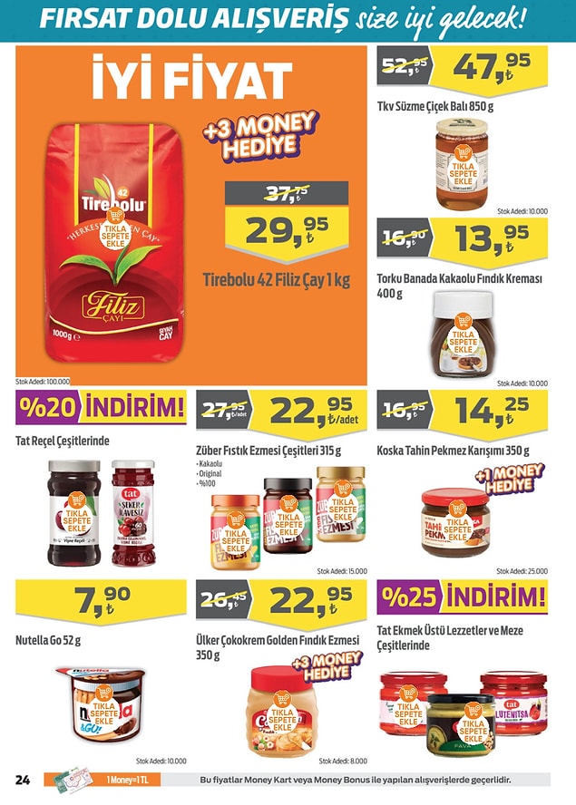 Züber Fıstık Ezmesi çeşitleri 22,95 TL.