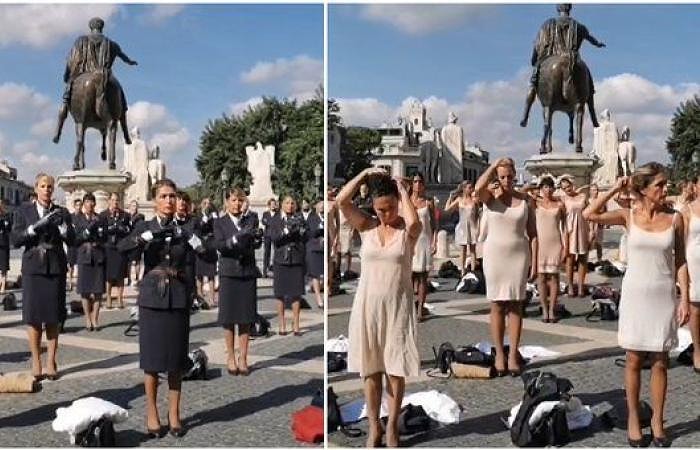 Alitalia Hostesleri Çalıştıkları Şirketin Aldığı Yeni Kararları Soyunarak Protesto Etti