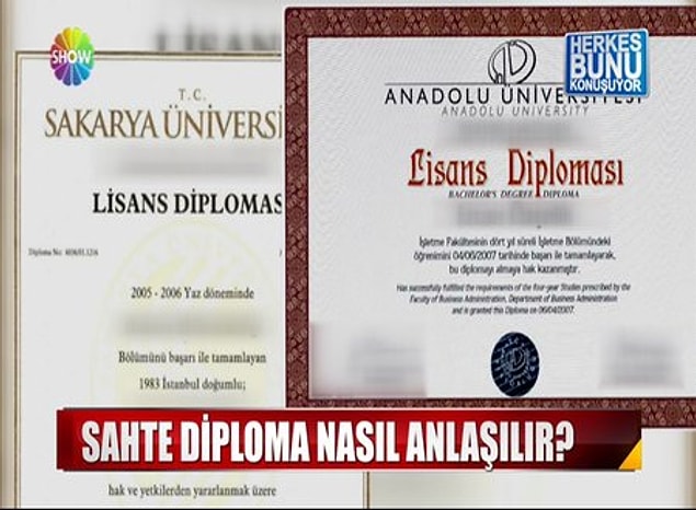 Sahte diploma ile öğretmenlik ve akademisyenlik yapan hatta mühendis olanları bile zaman zaman görüyoruz. Her ne kadar yetkililer bunu engellemeye çalışsa da bir türlü kökünü kurutamıyorlar.