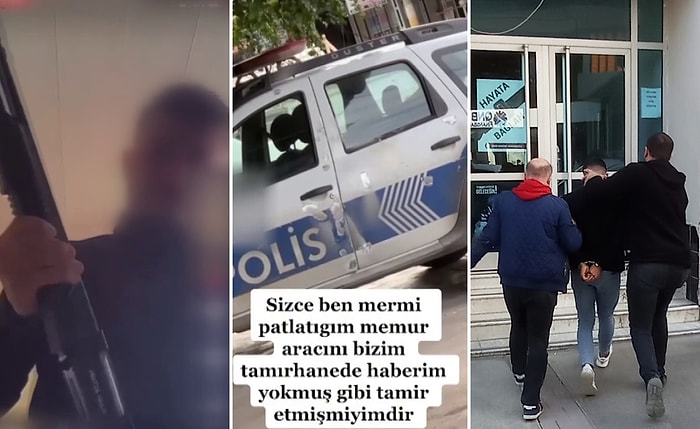 Polis Aracını Kurşunlamış Gibi Video Çekti; Gözaltına Alındı