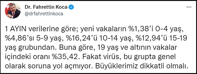Bakan Koca'nın paylaşımı 👇