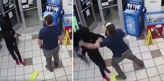 Marketi Soymaya Çalışan Eli Silahlı Kişiyi Işık Hızında Etkisiz Hale Getiren Pelerinsiz Kahraman