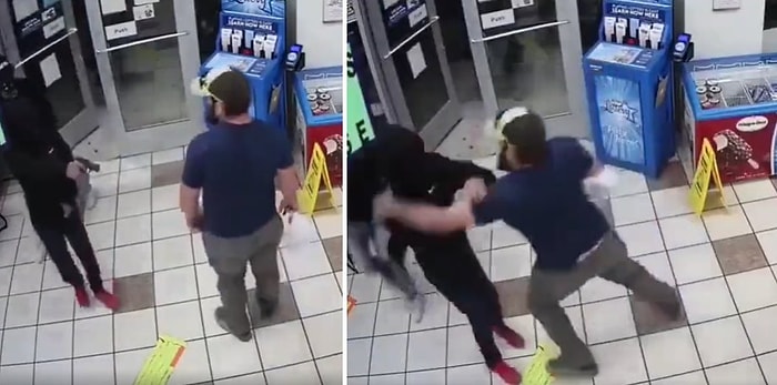 Marketi Soymaya Çalışan Eli Silahlı Kişiyi Işık Hızında Etkisiz Hale Getiren Pelerinsiz Kahraman