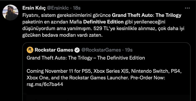 529 TL'lik fiyat oyuncuları üzüyor.