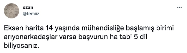 İşte son olarak bunun bir örneği Eksen Harita Mühendislik diye bir firmadan gelmiş.