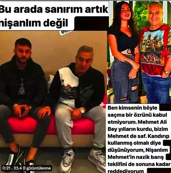 Olaylar devam ederken, Mehmet Ali Erbil, Ece Ronay'ın nişanlısı Mehmet Bilir ile bir video çekip uzlaştıklarını göstermişti. Fakat Ronay bunu kesin bir ille reddetmişti.