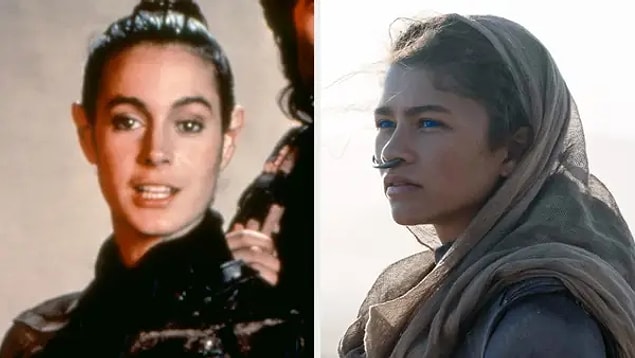 6. Chani karakteri, 1984 versiyonunda Sean Young canlandırılırken, 2021 versiyonunda Zendaya tarafından canlandırılmış.