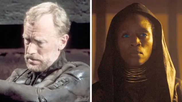 12. Dr. Liet Kynes karakteri, filmin 1984 versiyonunda Max von Sydow tarafından canlandırılırken, 2021 versiyonunda Sharon Duncan-Brewster tarafından canlandırılmış.