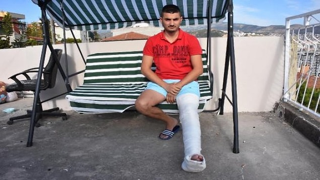 Damat arkadaşını kurtarmak istedi