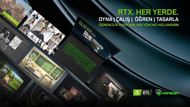 Maksimum performans arayan teknoloji tutkunlarına özel dizüstü bilgisayarlar sunan Monster Notebook, fiyat performans avantajlarıyla öne çıkan Abra serisi modellerini NVIDIA’nın RTX 3050 ve 3050 Ti ekran kartları ile donattı.