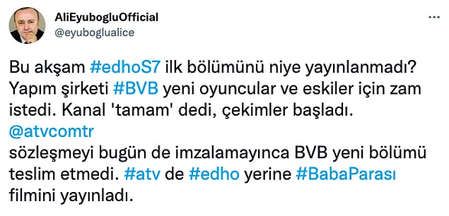 Yapım Şirketi Yeni Bölümü Göndermedi