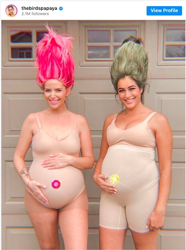 8. Беременные подруги в образе троллей: