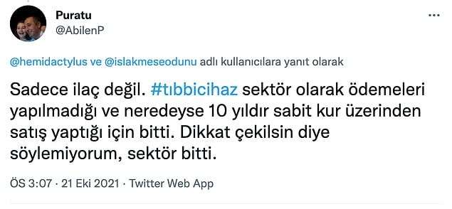 Tıbbi cihaz da bir diğer konu.