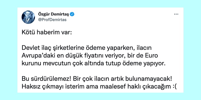 Özgür Demirtaş Yakın Zamanda İlaç Krizi Yaşanacağını İddia Edince Eczacılar Durumu Doğruladı