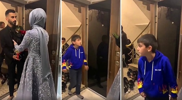 Kız istemek için gidilen eve giren ufaklık, kapıdan içeri girerken 'Ne kadar çirkinmiş ya' diyor.
