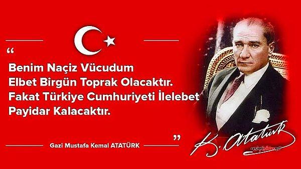 Teşekkürler Mustafa Kemal Atatürk, Her Daim İzindeyiz! Herkesin Cumhuriyet Bayramı Kutlu Olsun…