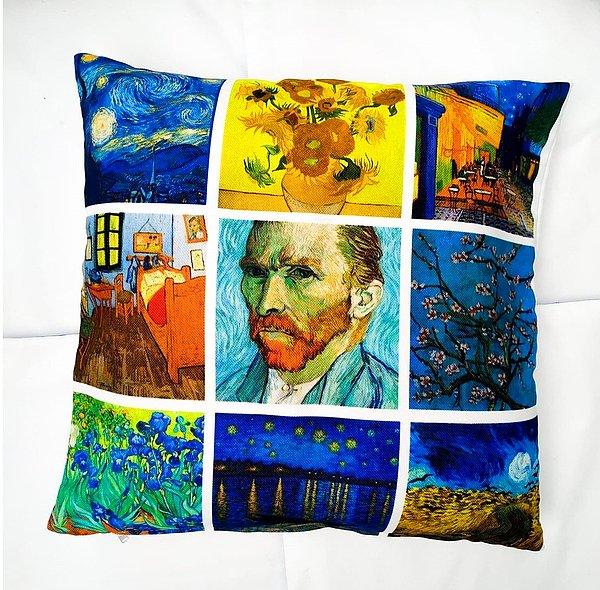 8. Vincent Van Gogh tablolarını bir araya getiren kırlent...