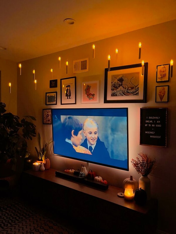 7. Повесила свечи на Хэллоуин, и кажется, не буду снимать после праздника