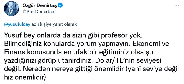 Akademisyene gelen yorumlar şöyle;