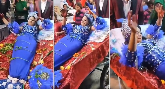 Gördüklerimi Nasıl Silebilirim? El Arabası Üzerinde Balık Kostümü ile Düğün Yerine Giriş Yapan Gelin