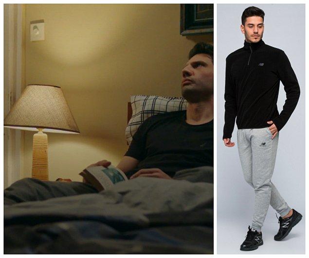 7. Ilgaz'ın evde giydiği gri eşofman altı New Balance markaydı.